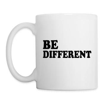 Be different - Tasse - Weiß - Links
