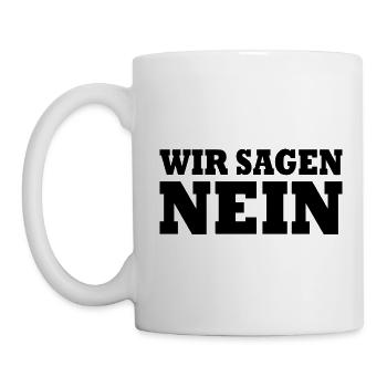 Wir sagen nein - Tasse - Weiß - Links