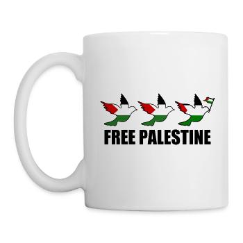 Free palestine - Mug blanc - blanc - Gauche
