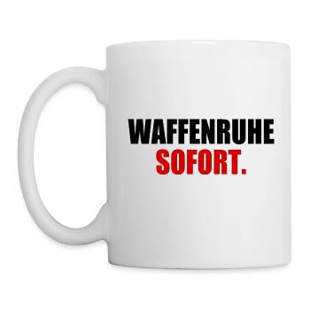 waffenruhe sofort - Tasse - Weiß - Links