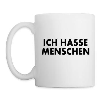 Ich hasse menschen - Tasse - Weiß - Links