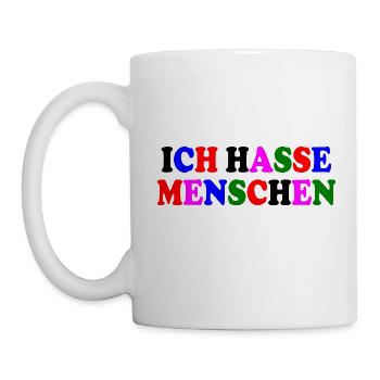 Ich hasse menschen - Tasse - Weiß - Links