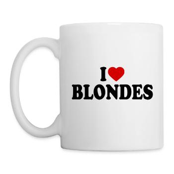 I love blondes - Tasse - Weiß - Links