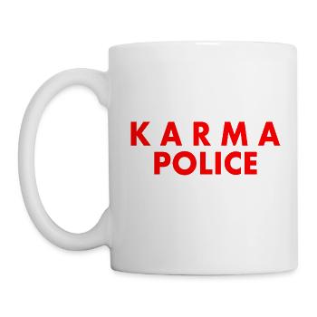 Karma police - Tasse - Weiß - Links