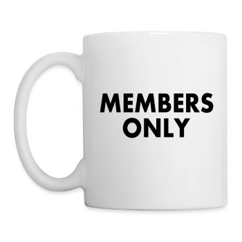 Members only - Tasse - Weiß - Links