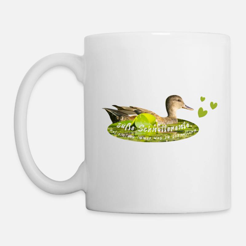 Schnatterente schnattern Quasselstrippe - Tasse - Weiß