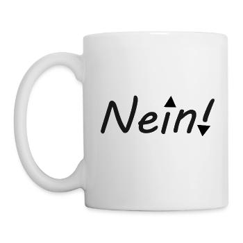Nein - Tasse - Weiß - Links