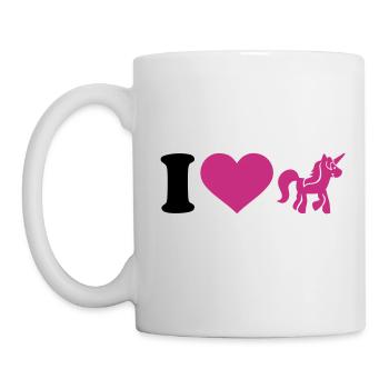 I love Unicorns - Mug - white - Left