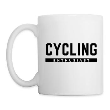 Passionné de cyclisme - Mug blanc - blanc - Gauche