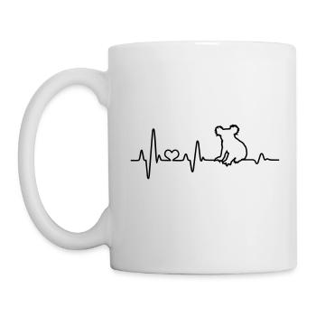 Herzschlag Koala EKG Australien Koalas Herz Liebe - Tasse - Weiß - Links