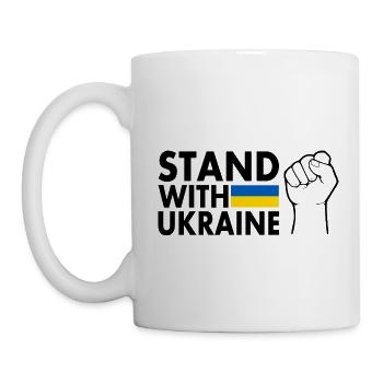 stand with ukraine - Mug - white - Left