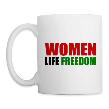 Women life freedom - Mug blanc - blanc - Gauche