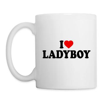 I love ladyboy - Mug blanc - blanc - Gauche