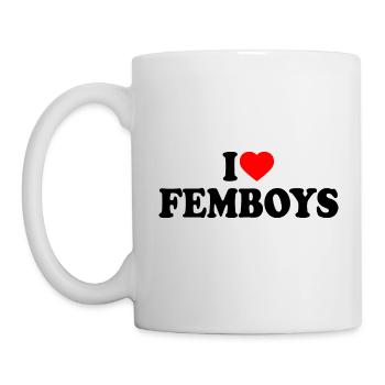 I love femboys - Tasse - Weiß - Links