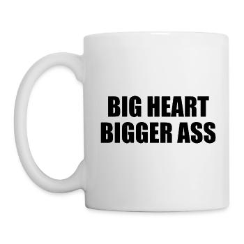 Big heart bigger ass - Mug - white - Left