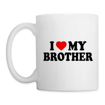 i love my brother - Mug - white - Left
