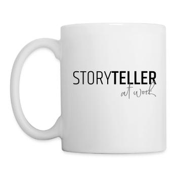 Conteuse au travail - Mug blanc - blanc - Gauche