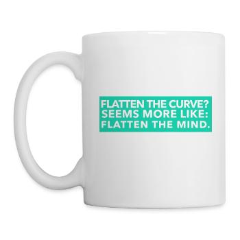 Aplatir la courbe Semble plus comme Aplatir l'esprit - Mug blanc - blanc - Gauche