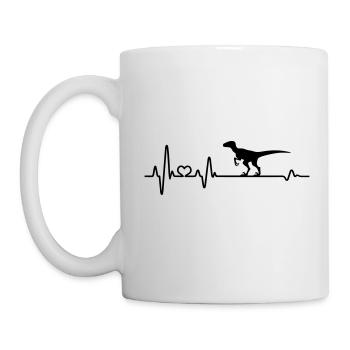 Velociraptor Dinosaur Dino Predatory Dinosaur Prehistoric Times - Mug - white - Left