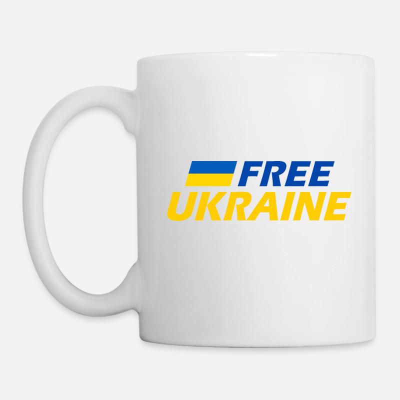 Free ukraine - Tasse - Weiß