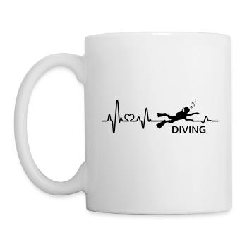 Diver Heartbeat Dive Pulse Diver - Mug blanc - blanc - Gauche