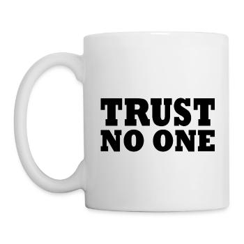 Trust no one - Mug - white - Left