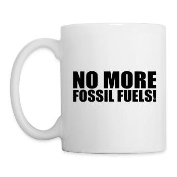 No more fossil fuels - Tasse - Weiß - Links