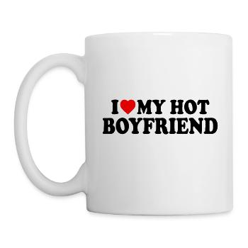 i love my hot boyfriend - Mug - white - Left