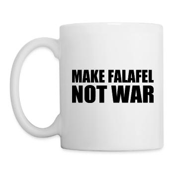 Make falafel not war - Mug - white - Left