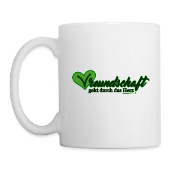 Vreundschaft geht durch das Herz - Tasse - Weiß - Links
