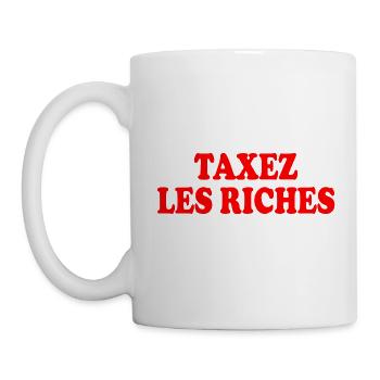 Besteuerung der Reichen - Tasse - Weiß - Links