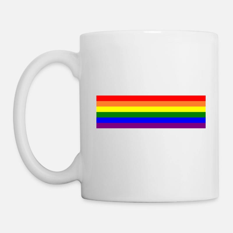 Drapeau arc-en-ciel drapeau arc-en-ciel - Mug blanc - blanc
