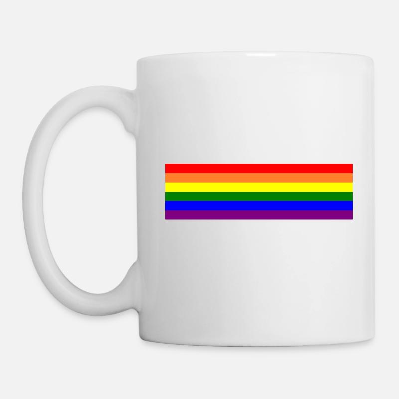 Rainbow flag Regenbogenfahne - Tasse - Weiß