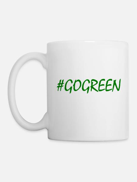 Go green - Tasse - Weiß