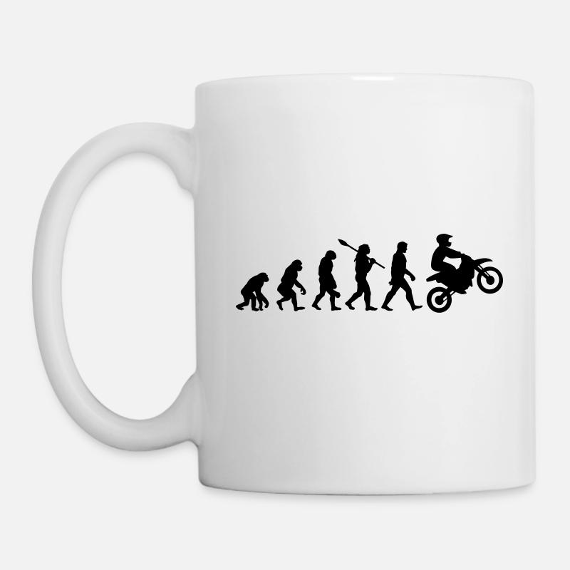 Motocross Motorsport Moto Pilote Evolution Fun - Mug blanc - blanc