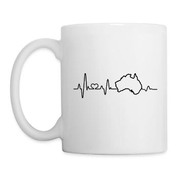 Heartbeat J’adore l’Australie Outline - Mug blanc - blanc - Gauche