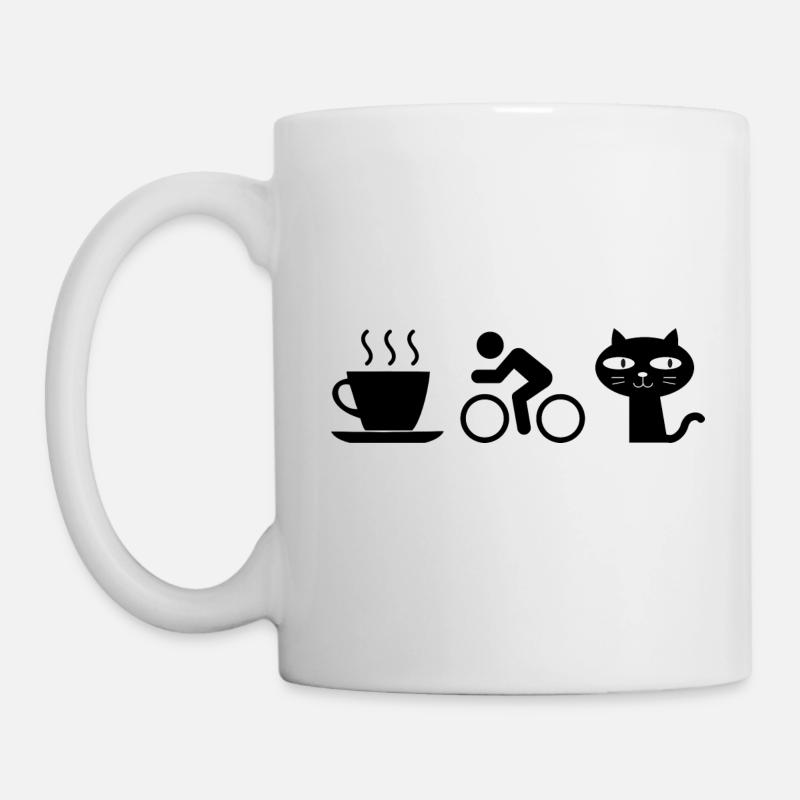 Coffee. Cats. Cycling - Mug - white