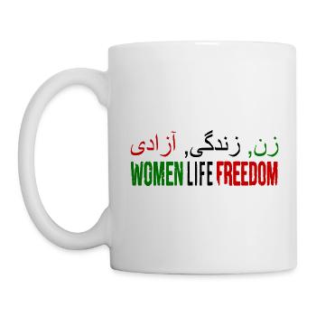 Women life freedom jin jiyan azadi - Mug blanc - blanc - Gauche