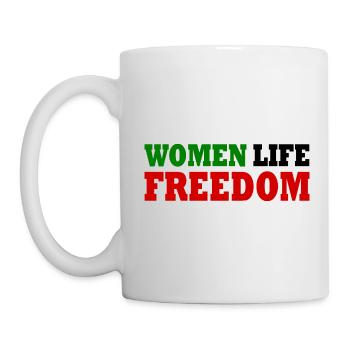 Women life freedom - Mug blanc - blanc - Gauche