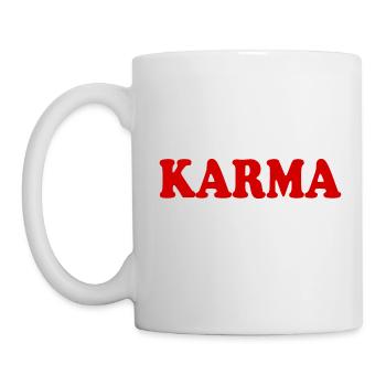Karma - Tasse - Weiß - Links