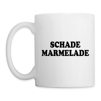 Schade Marmelade - Tasse - Weiß - Links