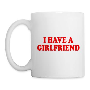 i have a girlfriend - Mug blanc - blanc - Gauche