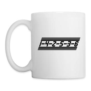V6-Zündfolge 1-4-2-5-3-6 - Tasse - Weiß - Links