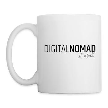 Digital nomad at work - Mug - white - Left
