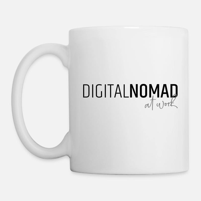 Digitalnomad at work - Tasse - Weiß
