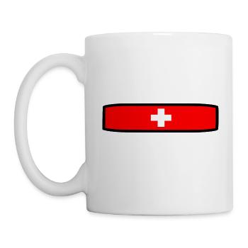 Schweizer Flagge - Tasse - Weiß - Links