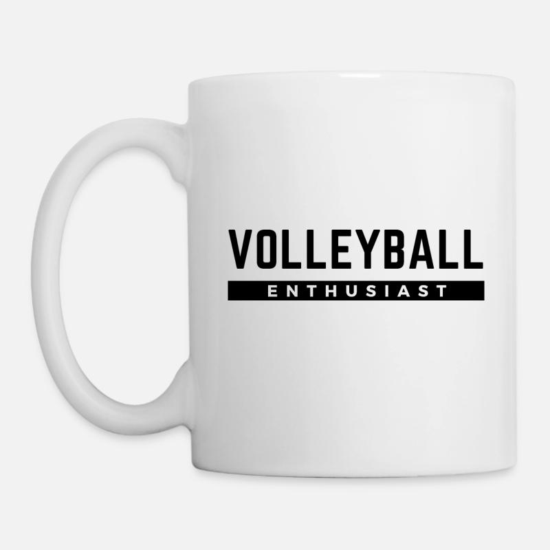 Passionné de volley-ball - Mug blanc - blanc