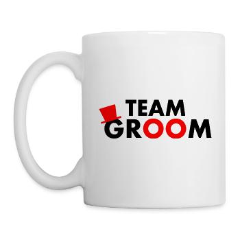 Team groom - Tasse - Weiß - Links