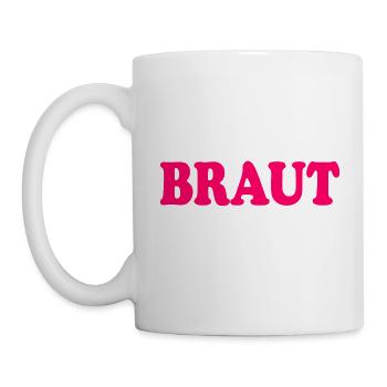 Braut - Tasse - Weiß - Links