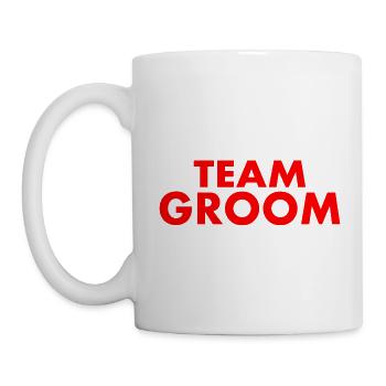 Team groom - Tasse - Weiß - Links